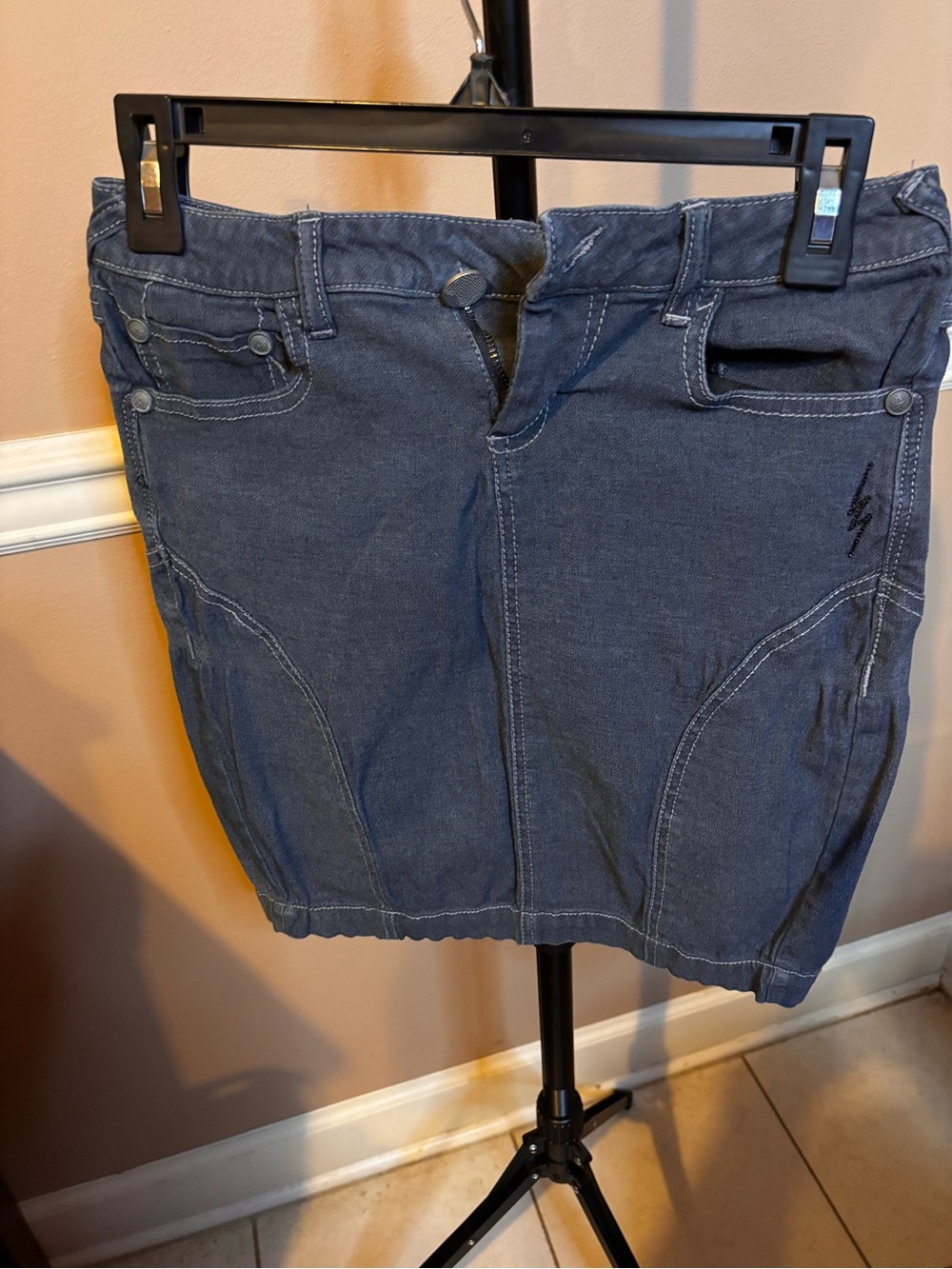 Tyte Charcoal Junior Denim Mini Skirt size 3